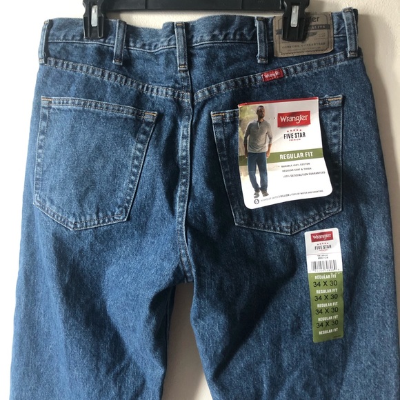 ❤️NWT Wrangler Jeans Regular Fit 34 x 30 - Picture 4 of 6